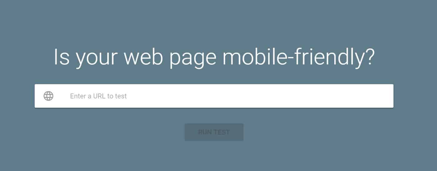 Google Mobile Friendly Test